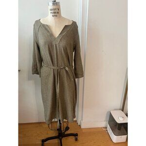 ANNE WILLI PARIS Linen/Wool Blend Tunic Dress Size 4